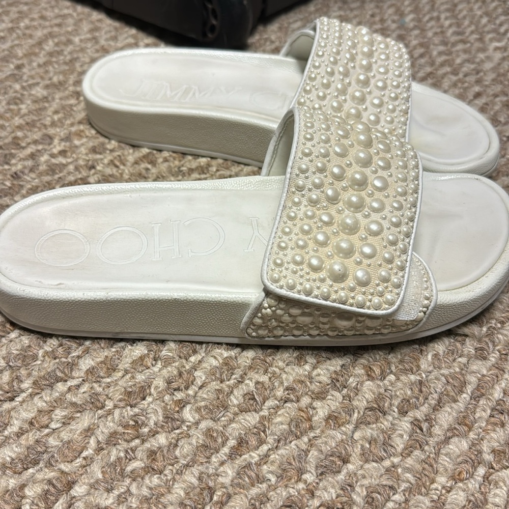 Jimmy Choo Fitz Embellished Slides - image 3